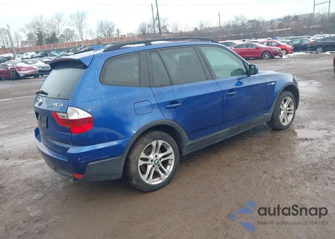 2007 BMW X3 3.0Si z USA, uszkodzony, nr VIN WBXPC93457WE78162